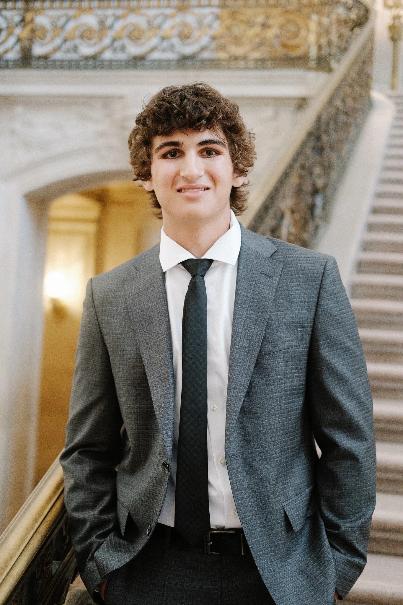Portrait on the City Hall staircase