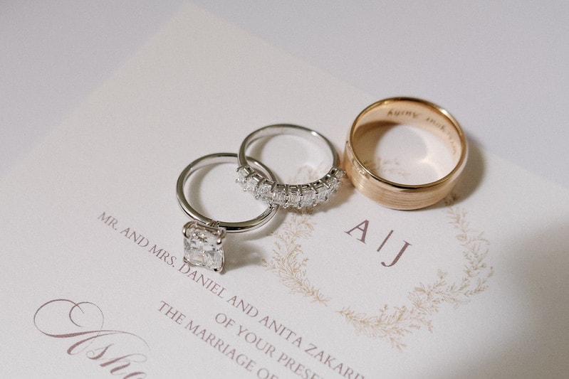 Wedding ring details — couples photography by Steven Lelham in Modesto, CA