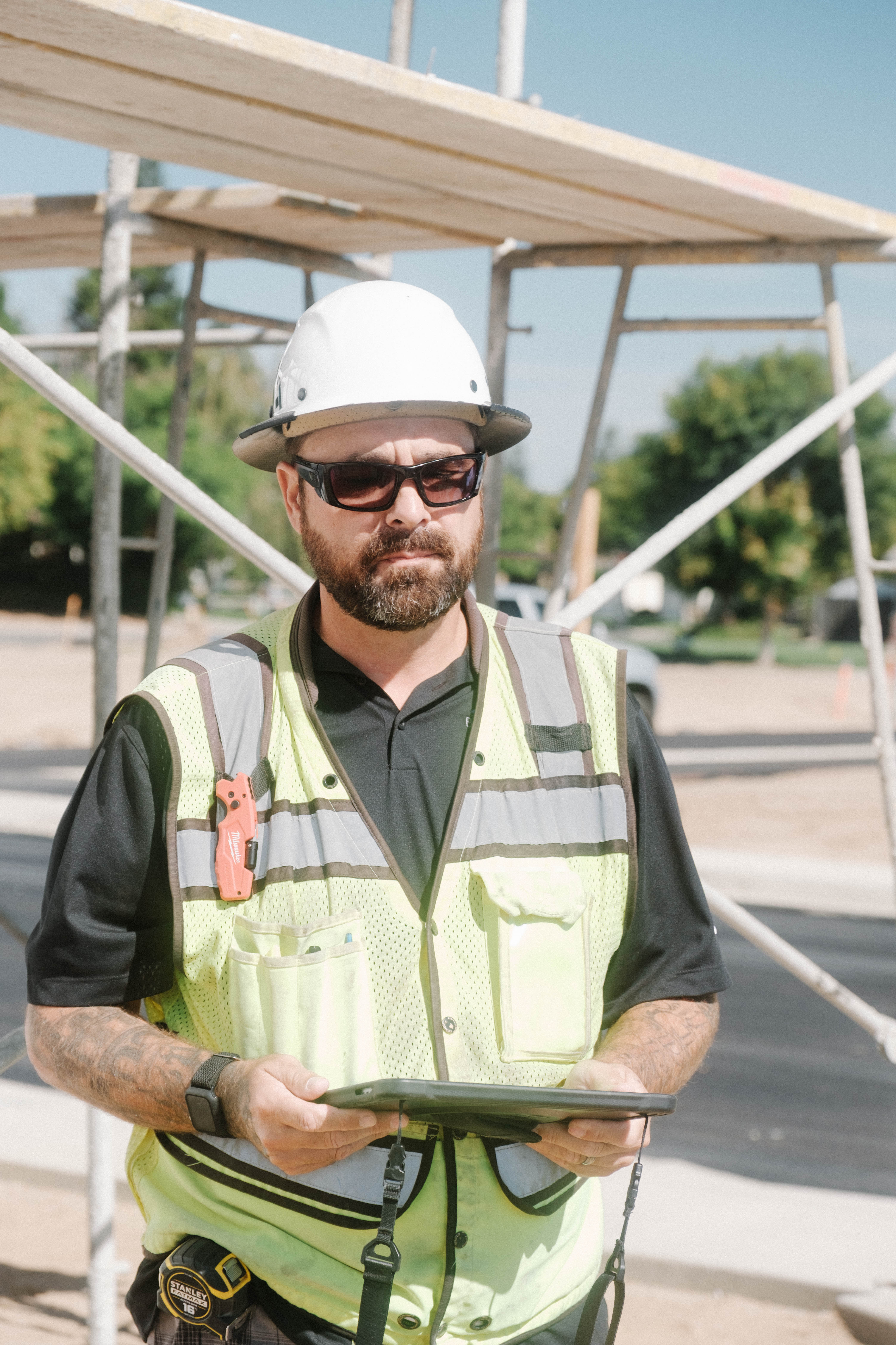 Bright Homes superintendent on site — commercial photography by Steven Lelham in Turlock, CA